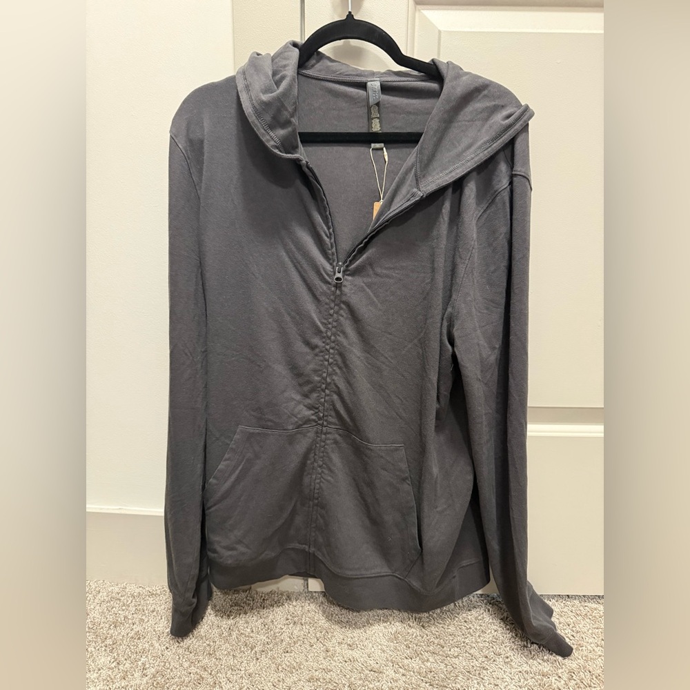 Skims Medium Gray Zip-Up Hoodie. 🖤⚡️